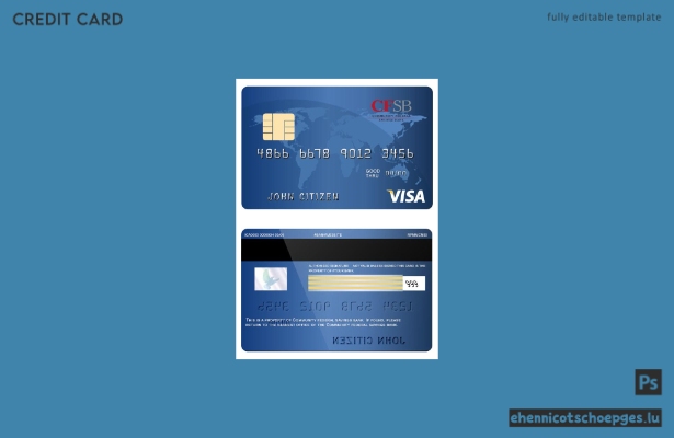 USA Community Federal Savings Bank Visa-Kartenbeispiel (Vorschau)